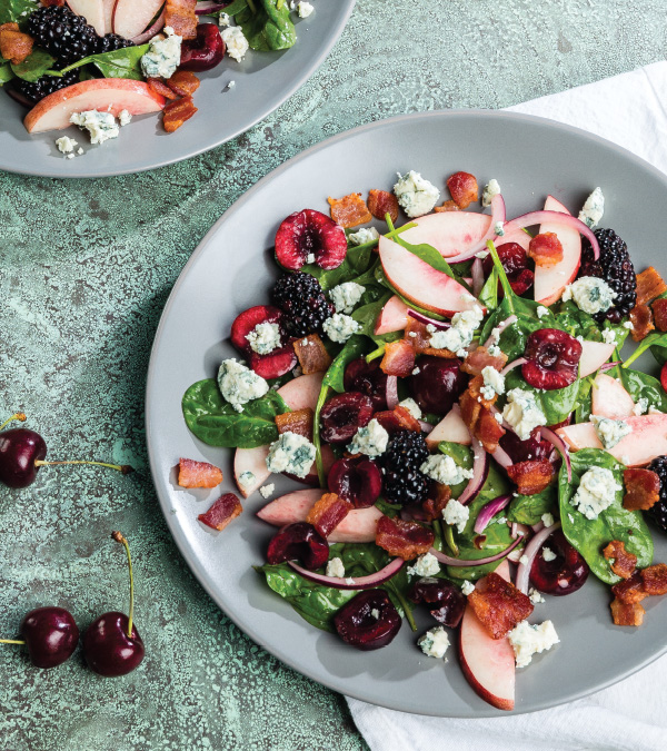 Cherry, Bacon & Blue Cheese Salad