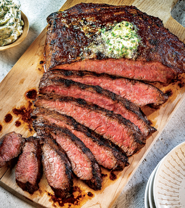 Chipotle-Rubbed Flank Steak with Garlic-Lime Butter