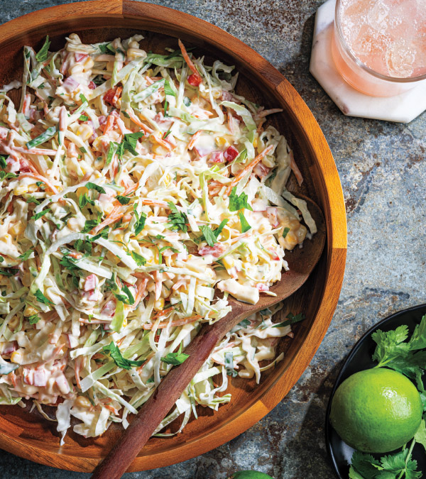 Crunchy Slaw with Creamy Lime Dressing