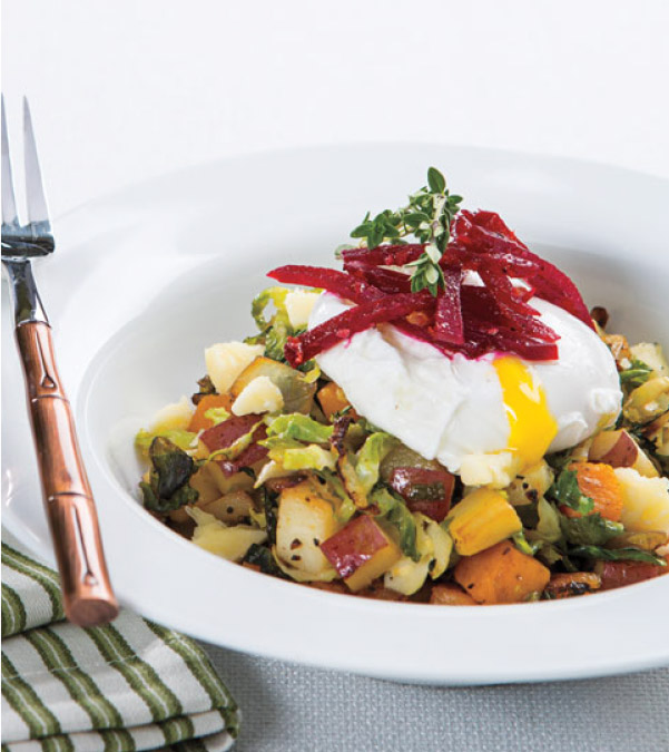 Farmer’s Market Hash with Poached Egg