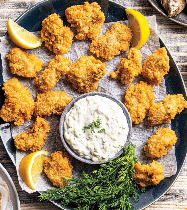Fried Oysters with Lemon Mayo