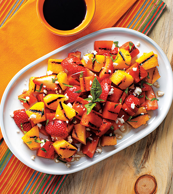 Grilled Fruit Salad with Balsamic Drizzle