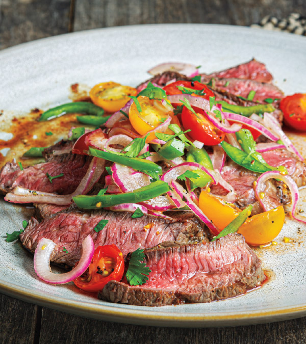 Flank Steak with Charred Scallion and Lime Butter 30 Minute Recipe