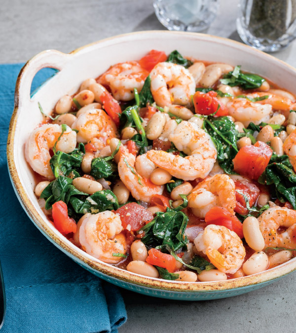 One-Pot Shrimp with White Beans and Tomatoes