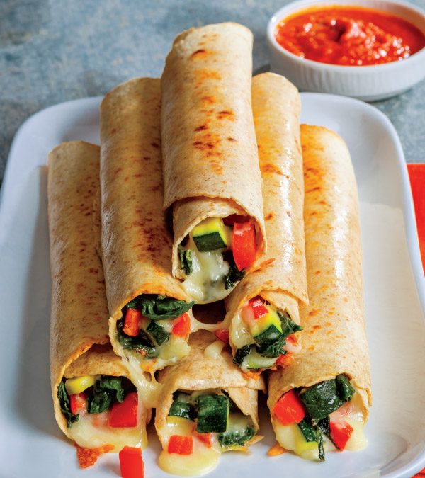 Pizza “Taquitos” with Tomato Dipping Sauce