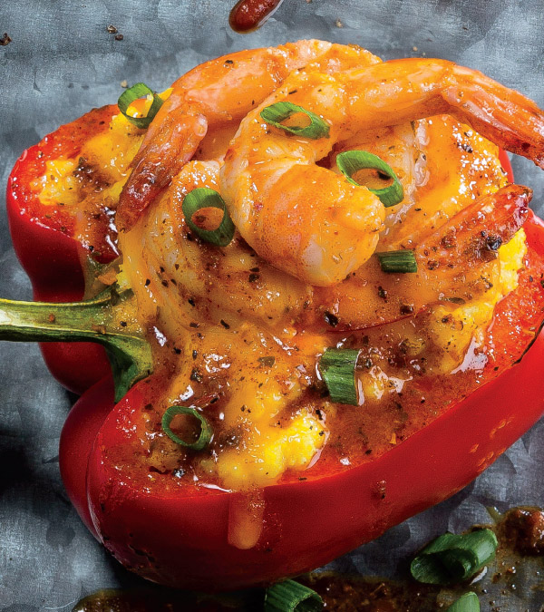 Shrimp and Grits Stuffed Peppers