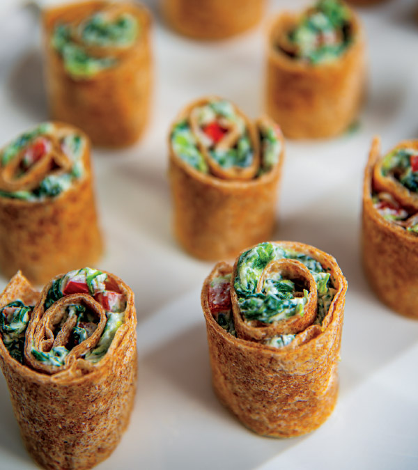 Spinach Dip Roll-Ups