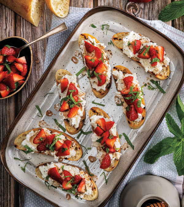 Strawberry-Balsamic Crostini