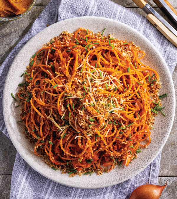 Vegan Miso-Harissa Spaghetti