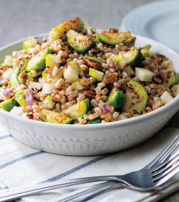 Warm Brussels Sprouts and Farro Salad